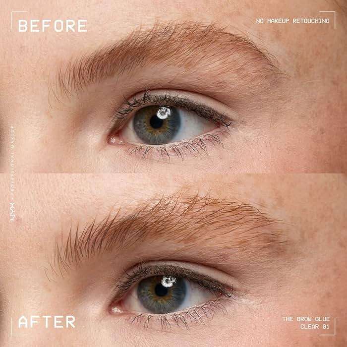 NYX PROFESSIONAL MAKEUP The Brow Glue, Extreme Hold Eyebrow Gel - Clear - Image 7