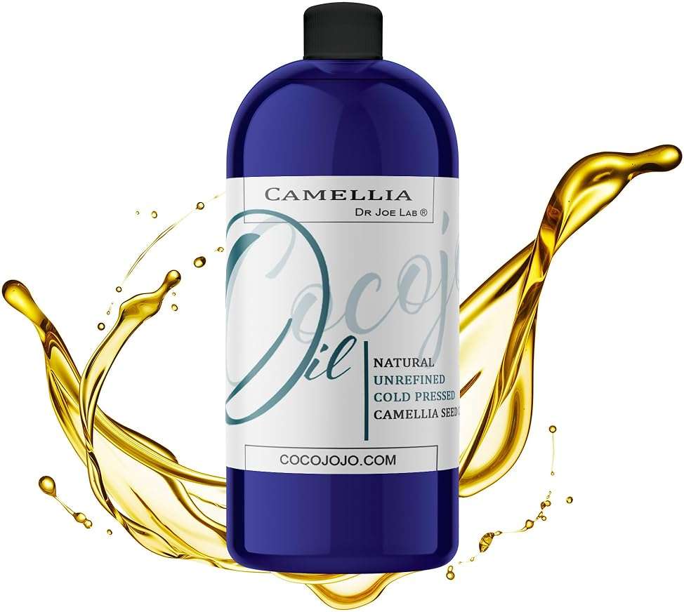 Dr Joe Lab Japanese Camellia Seed Oil - Pure, Unrefined, Cold Pressed, Non-GMO Bulk Carrier - 32 oz - for Skin, Hair, Nails, Body, Facial Hair - Hydrating Moisturizing Vegan - Packaging May Vary - Image 1