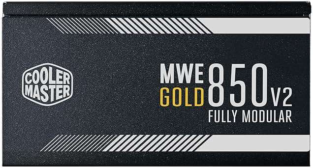 Cooler Master MWE Gold 850 V2 Fully Modular Power Supply â€“ 850W 80+ Certified PSU, Dual EPS Connectors, Semi-Fanless Low Noise Design, Flat Black Cables, Reliable ATX Gaming PSU, 5-Year Warranty - Image 12