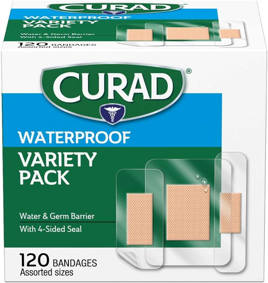 Curad Waterproof Bandage Variety Pack, 3 Styles Included; Assorted Size, 120 Bandages - Image 2