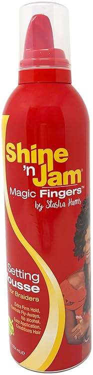 Ampro Shine-N-Jam Magic Fingers Setting Mousse For Braiders (Pack of 2) - Image 1