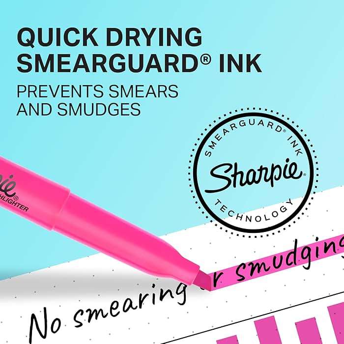Sharpie Pocket Highlighters Narrow Chisel Tip Highlighter Marker Set Pack Of 36 In 6 Assorted Fluorescent And Pastel Highlighters Ideal For Office Teacher And School Supplies - Image 2