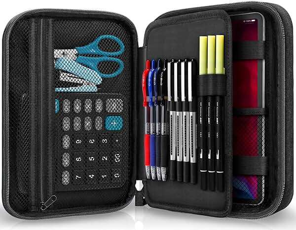 Zannaki Big Capacity Storage Pouch Marker Pen Pencil Case Simple Stationery Bag Box Art Tool & Sketch Storage Boxes for Bullet Journal Middle High School Office College Student Girl Women Adult Teen - Image 1