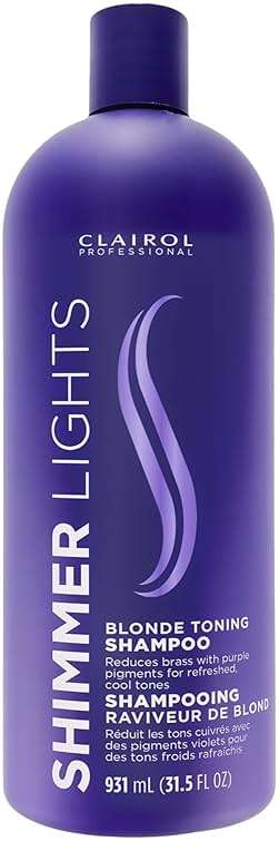 Clairol Professional Shimmer Lights Purple Shampoo| Neutralizes Brass & Yellow Tones | For Blonde, Silver, Gray & Highlighted Hair - Image 1