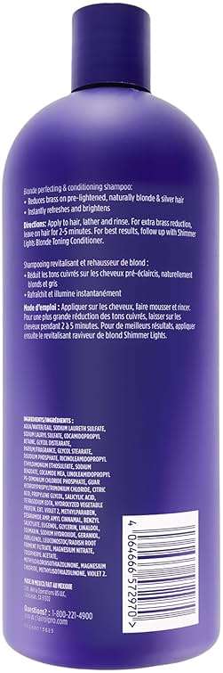 Clairol Professional Shimmer Lights Purple Shampoo| Neutralizes Brass & Yellow Tones | For Blonde, Silver, Gray & Highlighted Hair - Image 2