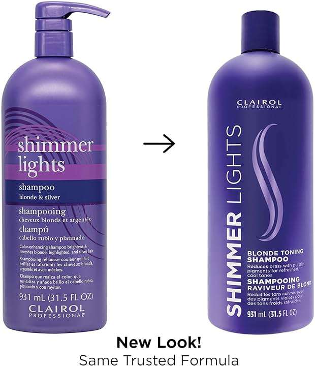 Clairol Professional Shimmer Lights Purple Shampoo| Neutralizes Brass & Yellow Tones | For Blonde, Silver, Gray & Highlighted Hair - Image 3