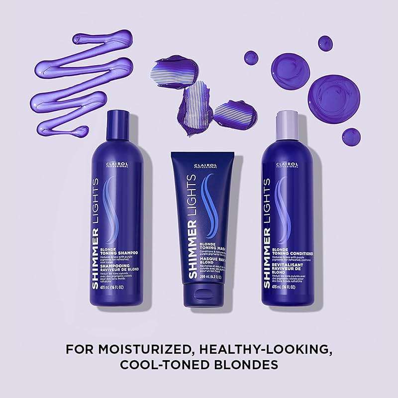 Clairol Professional Shimmer Lights Purple Shampoo| Neutralizes Brass & Yellow Tones | For Blonde, Silver, Gray & Highlighted Hair - Image 6