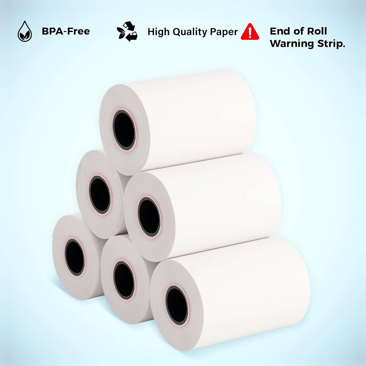ReceiptPaperPro 2 1/4” x 65 ft Thermal Receipt Paper Rolls, fits Ingenico Desk 3500 Desk 5000 Move 5000 Verifone t650 Pax a920, 50 Rolls/Case - Image 4