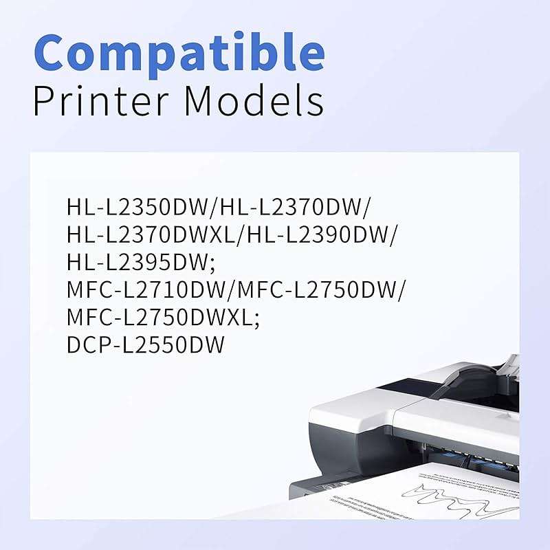 Compatible TN760 Toner Cartridge and DR730 Drum Unit Replacement for Brother TN 760 TN-760 TN730 DR-730 to use with MFC-L2710DW MFC-L2750DW HL-L2370DW Printer (2 Toners 1 Drum, 3 Pack) - Image 2