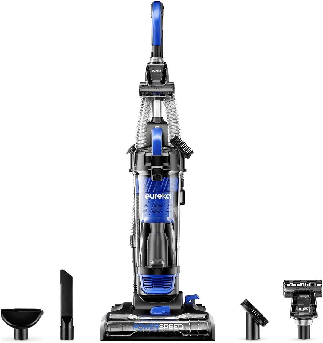 Eureka Lightweight Powerful Upright Vacuum Cleaner for Carpet and Hard Floor, PowerSpeed, New Model,Blue,black/New Model - Image 1
