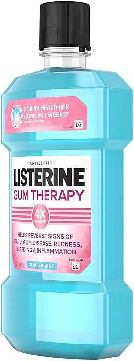 Listerine Gum Therapy Anti-Plaque & Gingivitis Antiseptic Mouthwash, Glacier Mint, 1 L 1 ea (Pack of 3) - Image 3