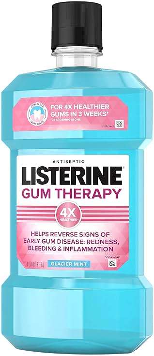 Listerine Gum Therapy Anti-Plaque & Gingivitis Antiseptic Mouthwash, Glacier Mint, 1 L 1 ea (Pack of 3) - Image 4