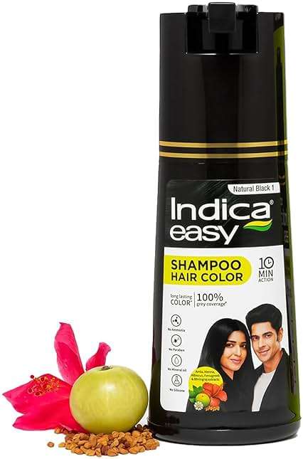 Indica Easy Shampoo In Hair Colour| Natural Black | 180ml (6.08 oz) - Image 6