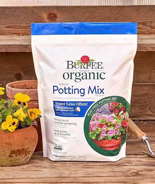 Burpee, 9 Quarts | Premium Organic Potting Natural Soil Mix Food Ideal for Container Garden-Vegetable, Flower & Herb Use for Indoor Outdoor Plant - Image 2