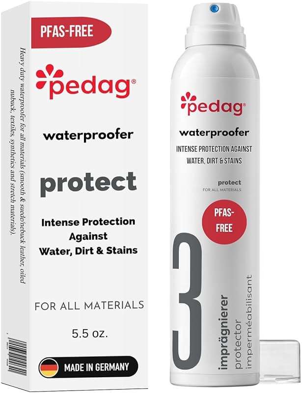 Pedag PFAS-Free Waterproofer | German Made | Heavy Duty Waterproof and Stain Repellent | Canvas & Fabric Spray Protector | Waterproofing Spray and Guard for Boots, Shoes, Tents, Hats, Jackets | 1 Can - Image 1