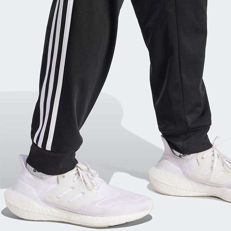 adidas Men's Essentials Warm-up Tapered 3-Stripes Track Pants - Image 3