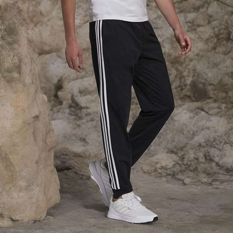 adidas Men's Essentials Warm-up Tapered 3-Stripes Track Pants - Image 5