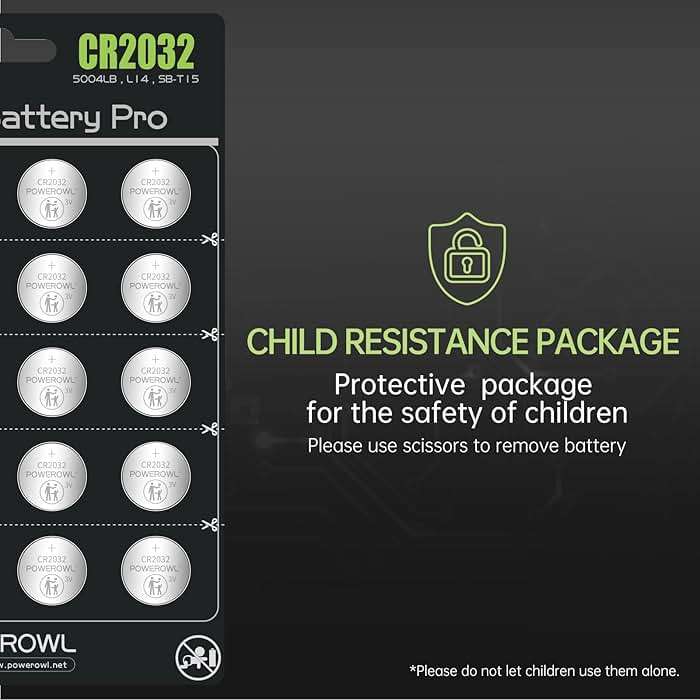 POWEROWL High Capacity CR2032 Battery (20-Pack) 3v Lithium Batteries, Leak-Free, Long Lasting Cr 2032 - Image 5