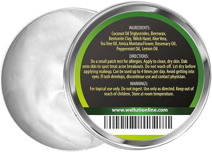 Cystic Acne Spot Treatment – Tea Tree Acne Cream – Fast-Acting Acne Spot Corrector for Face, Pimples & Blemishes – Non-Greasy, Gentle Formula – 1oz – by WELLUTION - Image 4