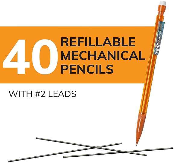 BIC Xtra Smooth Bright Edition Mechanical Pencils, 0.7 mm Medium Point, Bulk School Supplies for Students and Teachers, 40-Count Pack - Image 3