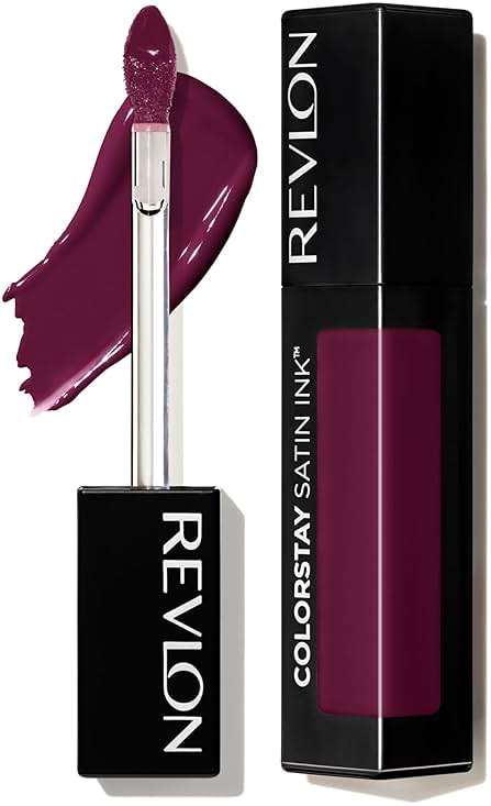 Revlon ColorStay Satin Ink Liquid Lipstick, Longwear Rich Lip Colors, Formulated with Black Currant Seed Oil, 022 Black Cherry, 0.17 fl oz - Image 1