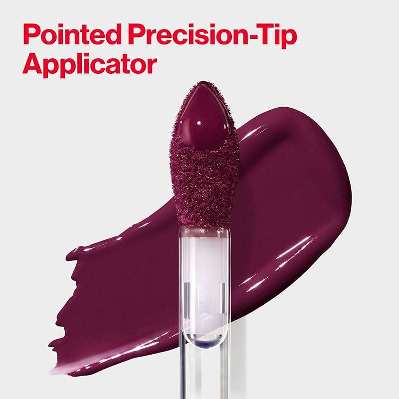 Revlon ColorStay Satin Ink Liquid Lipstick, Longwear Rich Lip Colors, Formulated with Black Currant Seed Oil, 022 Black Cherry, 0.17 fl oz - Image 5