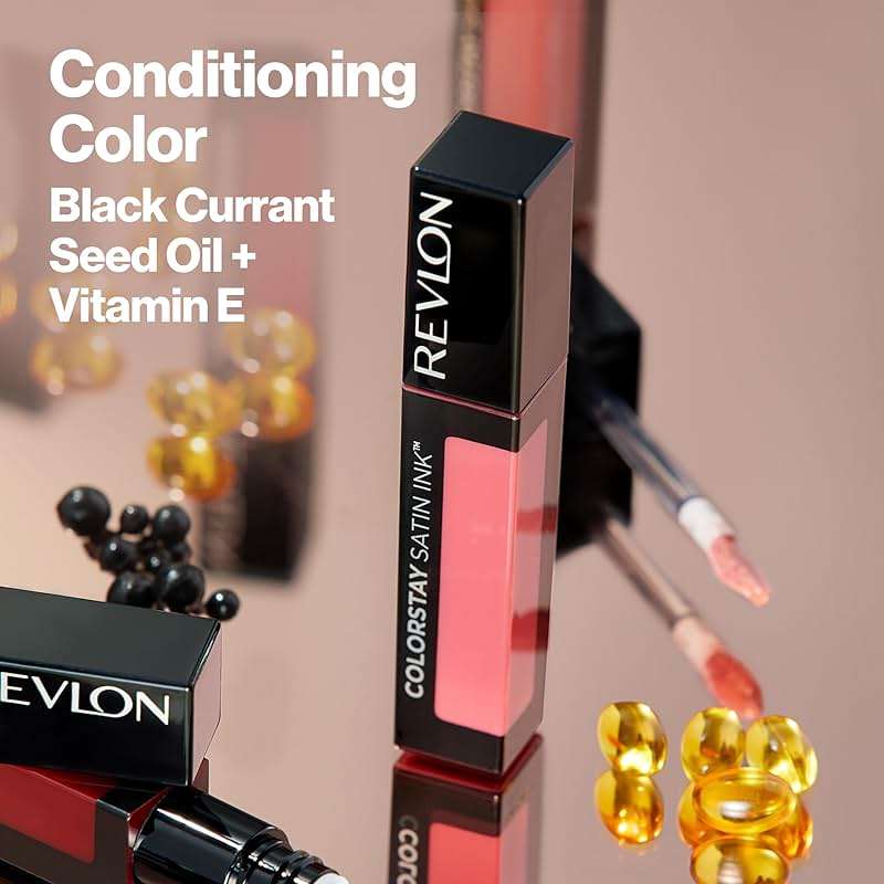 Revlon ColorStay Satin Ink Liquid Lipstick, Longwear Rich Lip Colors, Formulated with Black Currant Seed Oil, 022 Black Cherry, 0.17 fl oz - Image 7