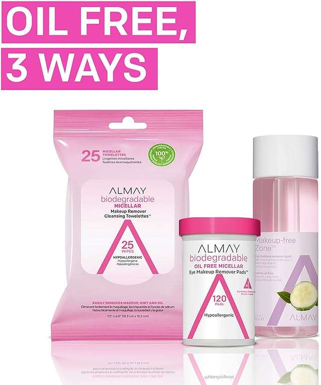 Almay Oil Free Micellar Eye Makeup Remover Pads, Gentle & Hypoallergenic, Fragrance-Free, Ophthalmologist Tested, Suitable for Sensitive Eyes, 80 count(Packaging May Vary) - Image 7