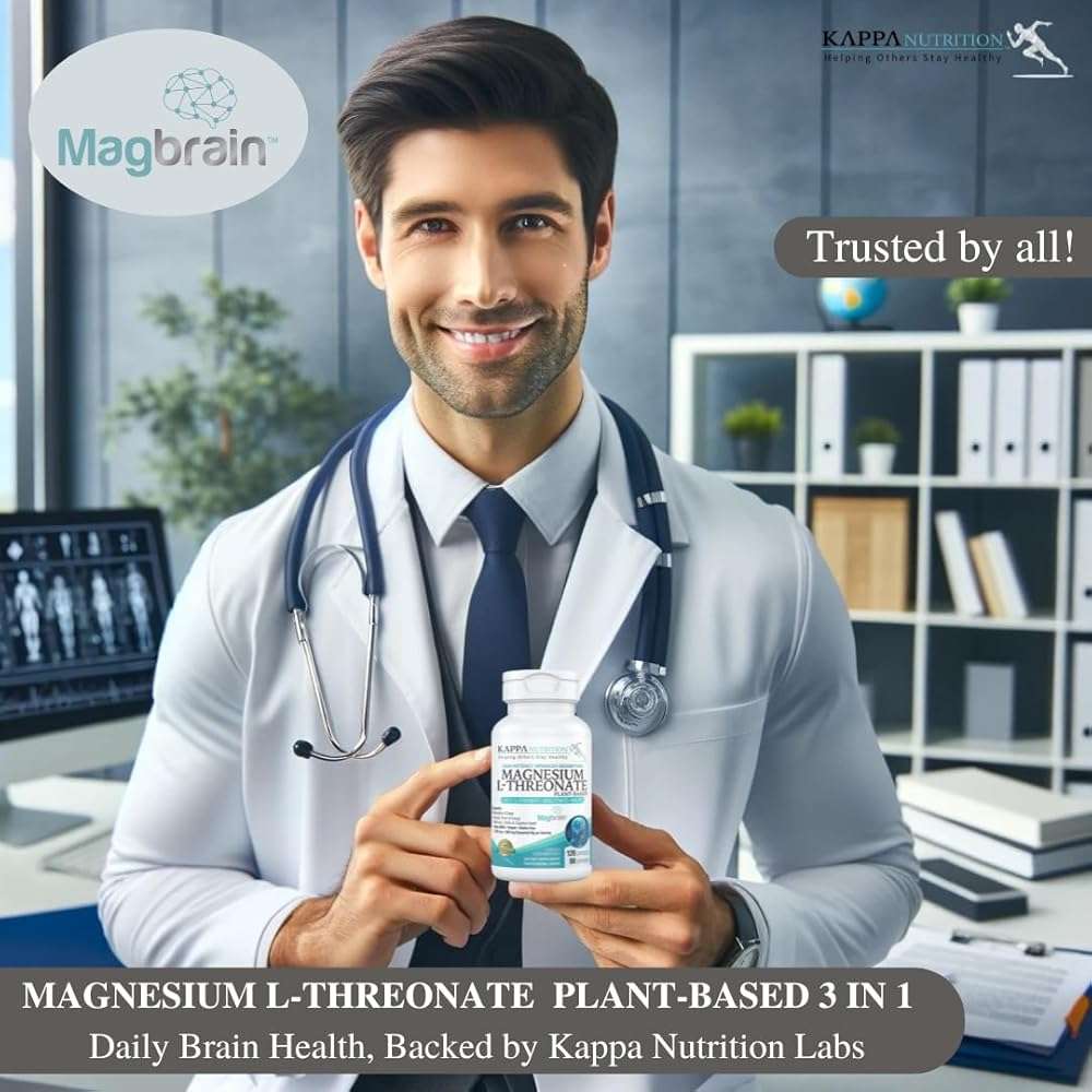 Kappa Nutrition Powered by Magbrain™ Magnesium L-Threonate Plant-Based, 420mg Elemental Magnesium (3 Capsules) from 2,253mg, 120 Vegan Capsules, Brain, Sleep & Muscle Support. - Image 2