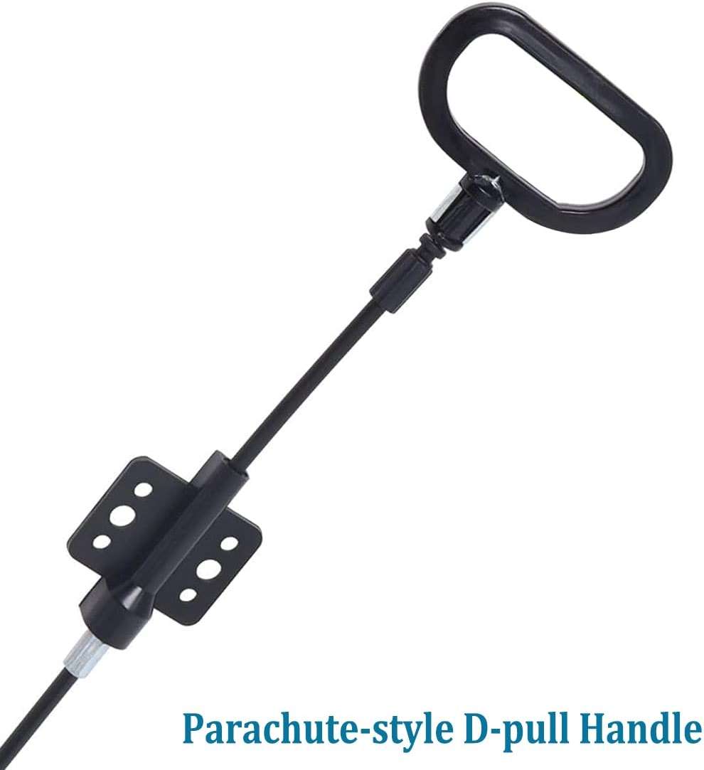ttmagic 2Pcs Recliner Cables Replacement D-Ring Pull Handle, Metal Recliner Release Handle, Exposed Cable Length 4.9", Total Length 42.5", Fit Ashley and Most Recliner - Image 3