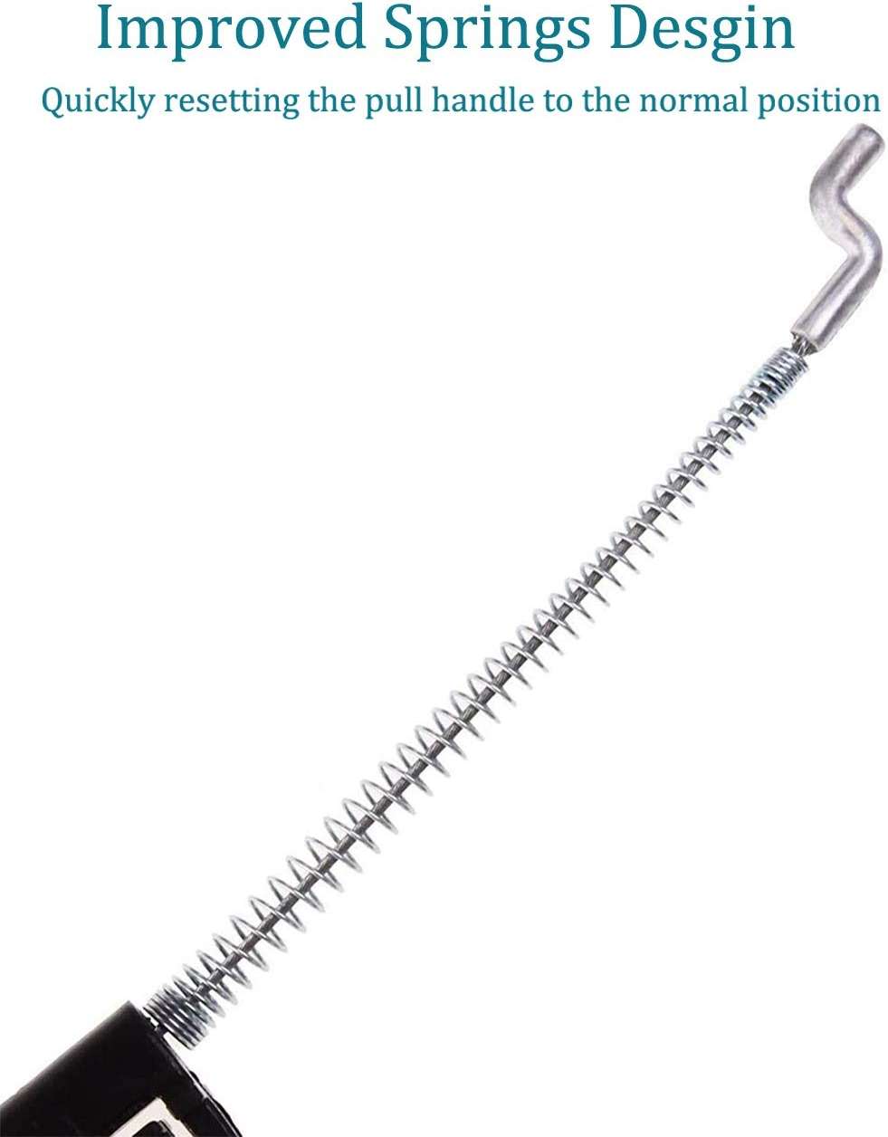 ttmagic 2Pcs Recliner Cables Replacement D-Ring Pull Handle, Metal Recliner Release Handle, Exposed Cable Length 4.9", Total Length 42.5", Fit Ashley and Most Recliner - Image 5