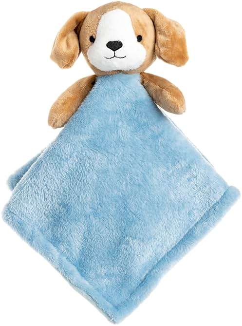 KIDS PREFERRED Carter's Baby Blanket Unisex Loveys for Babies Essentials, Newborn Boys and Girls Security Blankets with Soft Minky Fabric, Snuggle Toy Plush Stuffed Animal - Puppy - Image 1
