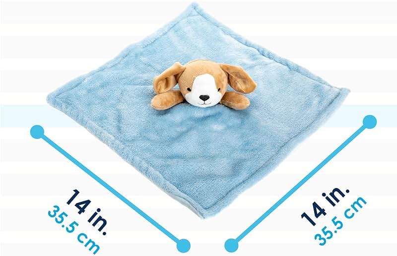 KIDS PREFERRED Carter's Baby Blanket Unisex Loveys for Babies Essentials, Newborn Boys and Girls Security Blankets with Soft Minky Fabric, Snuggle Toy Plush Stuffed Animal - Puppy - Image 2