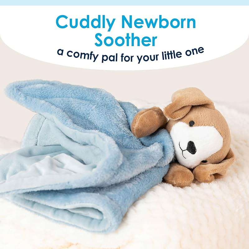 KIDS PREFERRED Carter's Baby Blanket Unisex Loveys for Babies Essentials, Newborn Boys and Girls Security Blankets with Soft Minky Fabric, Snuggle Toy Plush Stuffed Animal - Puppy - Image 5