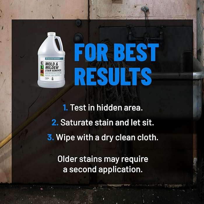 CLR PRO Heavy Duty Bleach-Free Mold and Mildew Stain Remover, 1 Gallon Bottle, Unscented Multi-Surface Stain Remover, Works on Tile, Wood, Concrete, Glass and More - Image 6