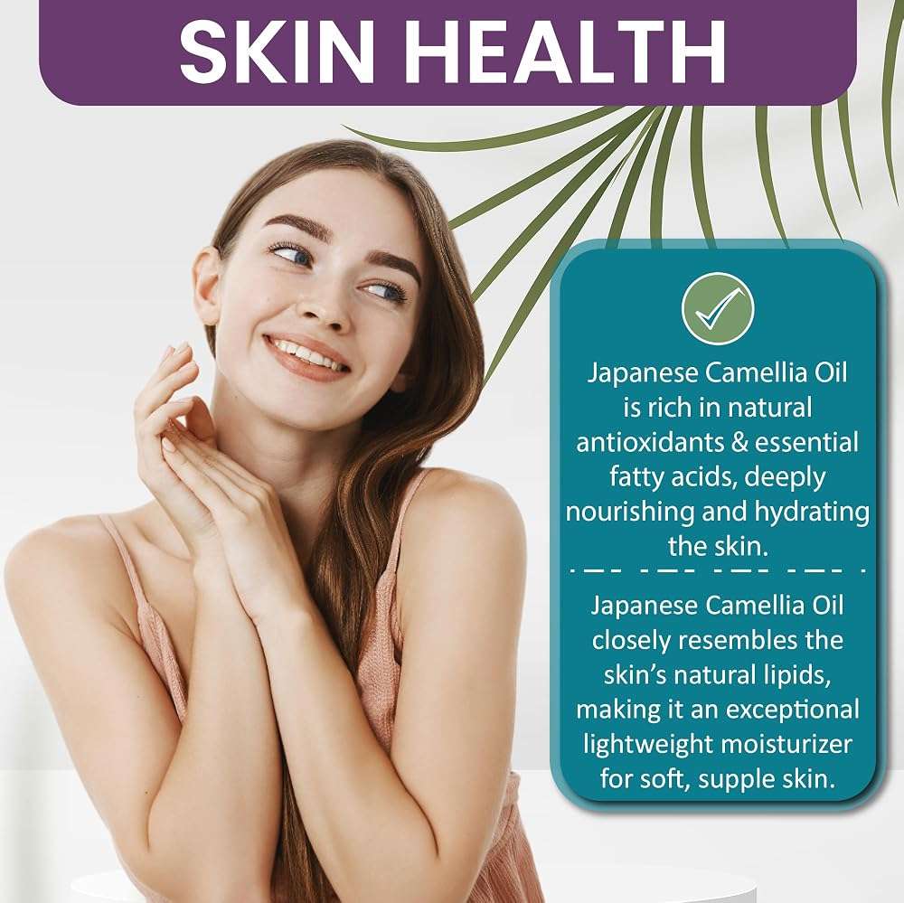 Dr Joe Lab Organic Camellia Seed Oil -Japanese, Natural, Cold Pressed, Non-GMO Carrier - 1 oz Glass Bottle - for Skin, Hair, Nails, Body, Facial Hair - Hydrating Vegan - Image 4