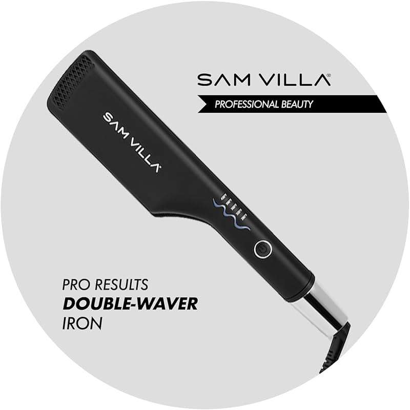 Sam Villa Pro Results Double-Barrel Hair Waver Iron with Variable Temperature Settings 1 Count (Pack of 1) - Image 2
