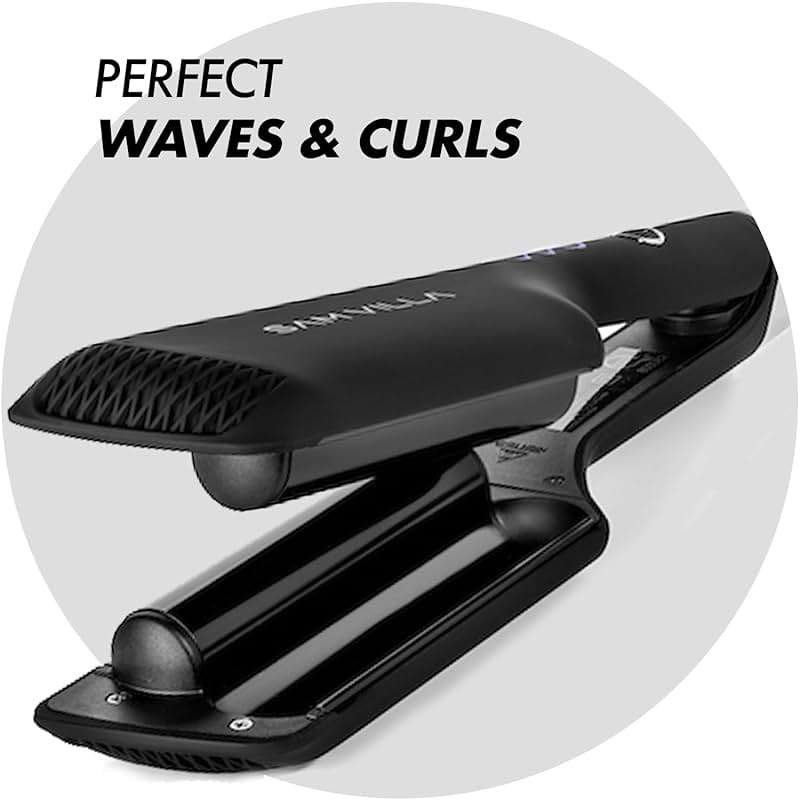 Sam Villa Pro Results Double-Barrel Hair Waver Iron with Variable Temperature Settings 1 Count (Pack of 1) - Image 3