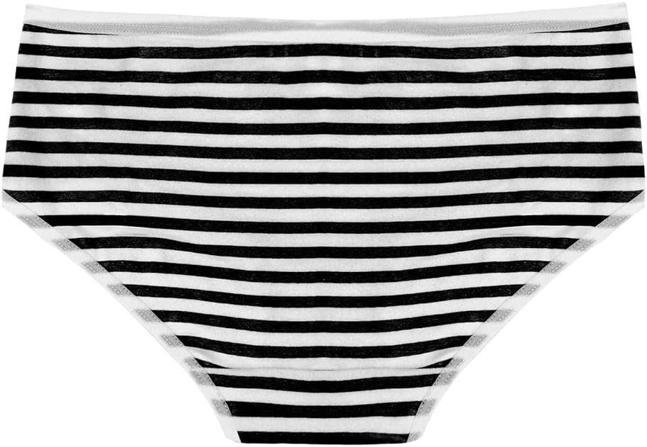 Moily Women's Sweet Cute Anime Japanese Cosplay Underwear Stripe Cotton Bikini Briefs Bowknot Panty - Image 4