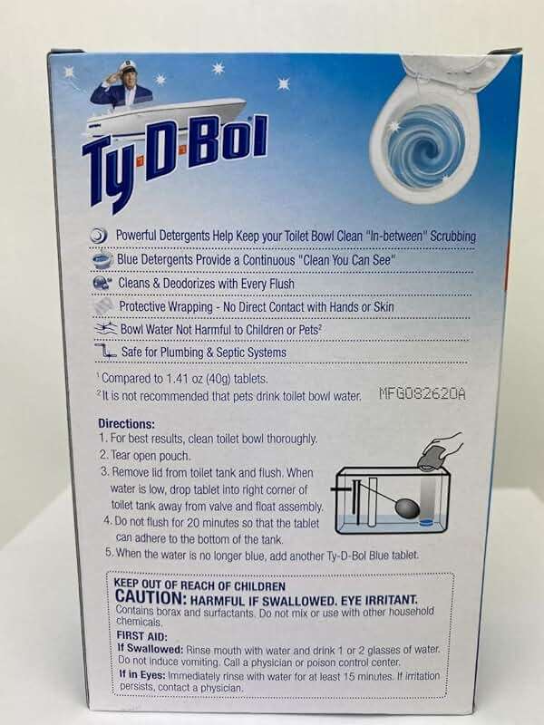 Ty D BOL Toilet Cleaning Tablets with Continuous Blue Spruce Scent keeps Toilets Smelling fresh and clean 10 tabs (2-5 Count Packs) (Blue Spruce) - Image 2