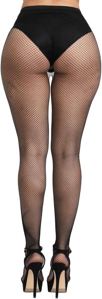 CozyWow Fishnet Tights for Women, High Waist Footed Fishnet Stockings Soft and Stretchy, Womens Patterned Tights 10+ Colors - Image 2