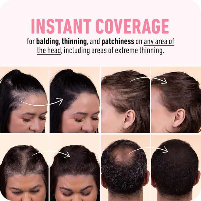 BOLDIFY Hairline Powder - Water-Resistant Root Touch Up Hair Color for Gray Coverage - 24-Hour Stain-Proof, Mess-Free Hair Powder for Thinning Hair - Medium Brown - Image 5
