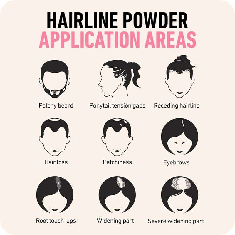 BOLDIFY Hairline Powder - Water-Resistant Root Touch Up Hair Color for Gray Coverage - 24-Hour Stain-Proof, Mess-Free Hair Powder for Thinning Hair - Medium Brown - Image 9