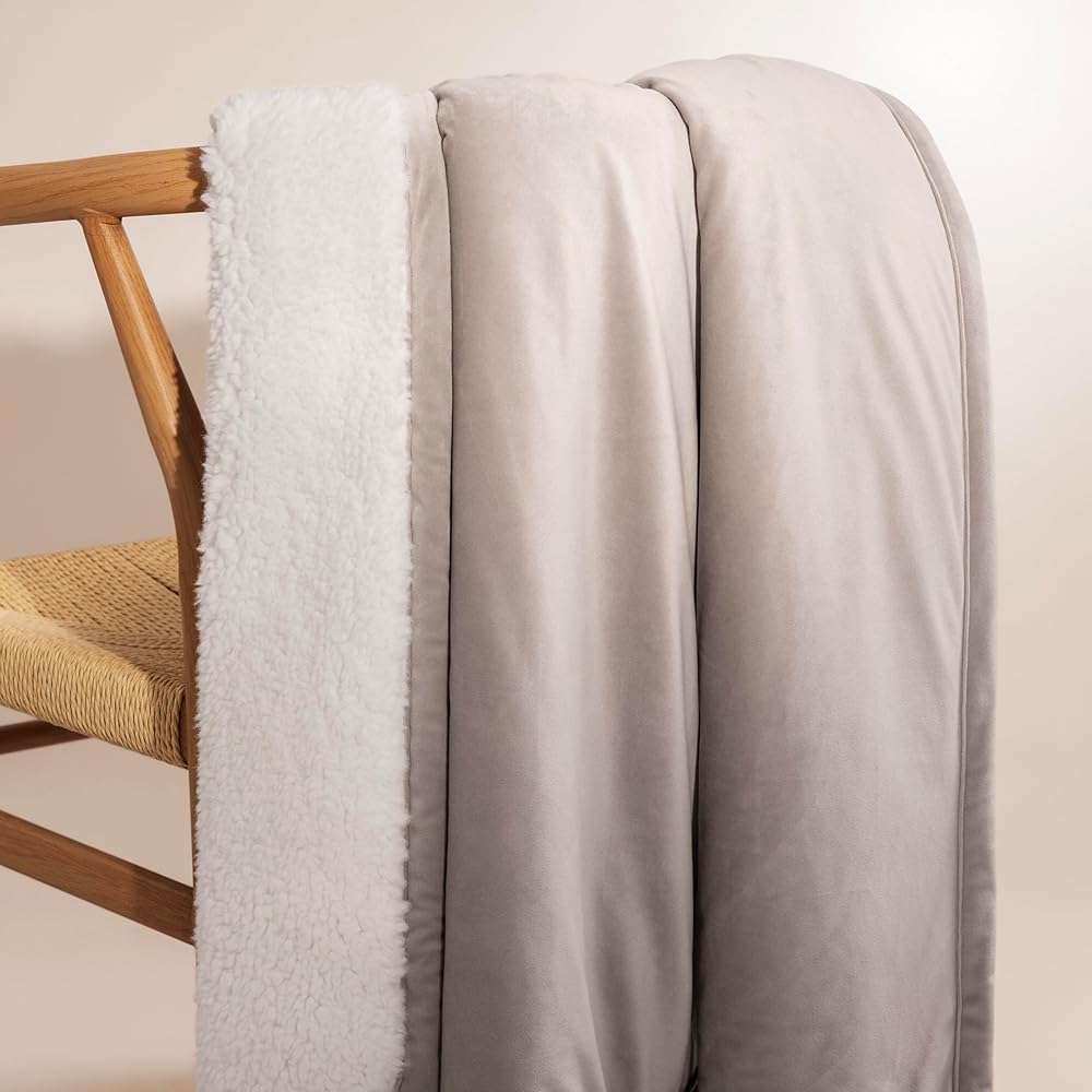 UGG Bliss Throw Blanket Plush Soft Fleece Fluffy Blankets for Bed or Couch Oversized Warm Reversible Machine Washable Medium Weight Home Decor Giftable Throw, 50-inch x 70-inch, Oyster Brown - Image 7