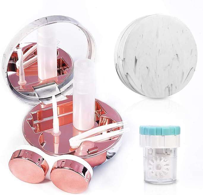Lasiyanor Contact Lens Travel Kit with Cleaner Washer, Portable Contact Box with Mirror Tweezers Remover Tool Solution Bottle for Daily Outdoor - Image 6