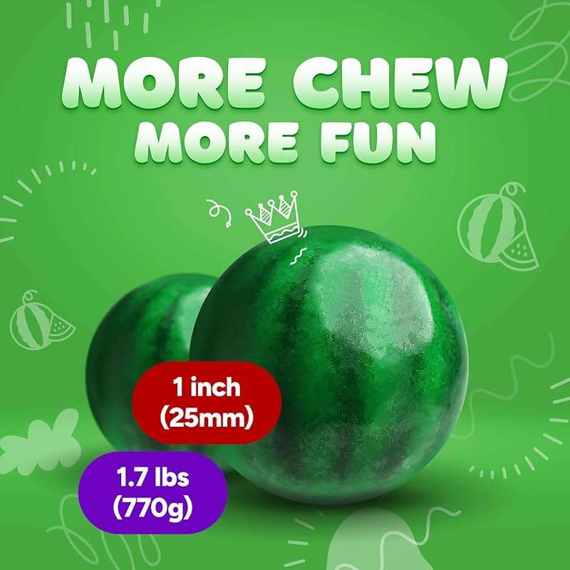 Gumballs for Gumball Machine Refills - Watermelon Large Gumball - 1 Inch Gum Ball for Vending Machine - Assorted Colors Chewing Gum - Bubble Gum Bulk 1.7 Lb - Image 3