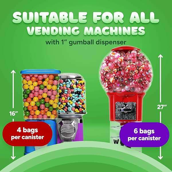 Gumballs for Gumball Machine Refills - Watermelon Large Gumball - 1 Inch Gum Ball for Vending Machine - Assorted Colors Chewing Gum - Bubble Gum Bulk 1.7 Lb - Image 7