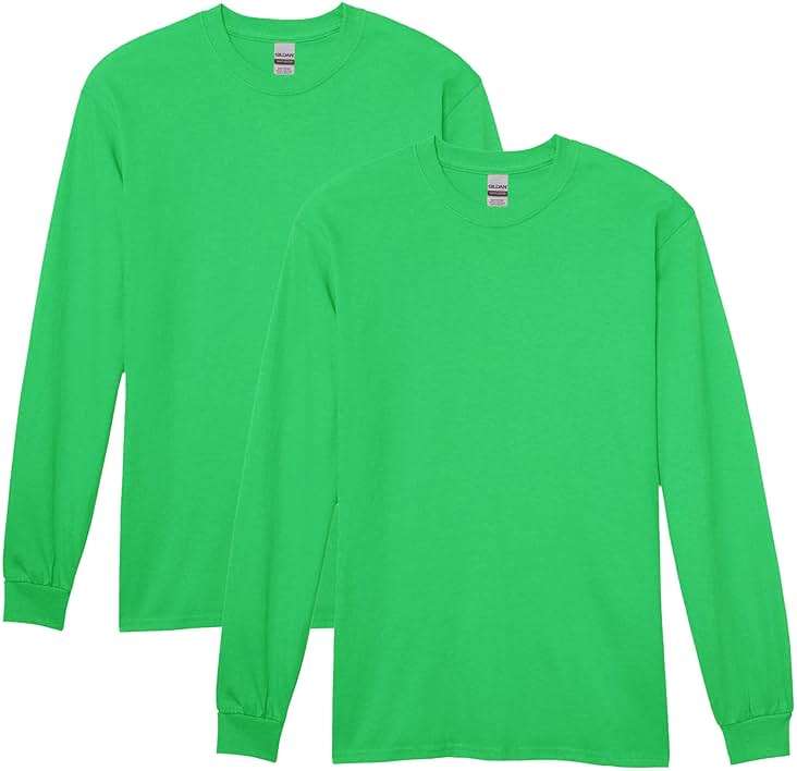 Gildan Adult Heavy Cotton Long Sleeve T-Shirt, Style G5400, 2-Pack - Image 1