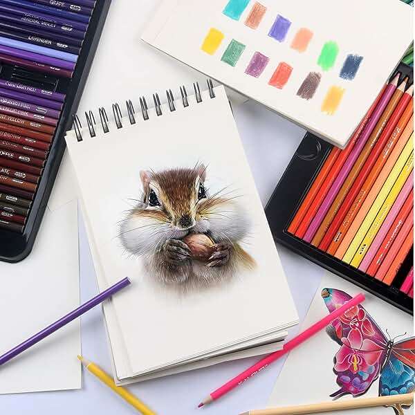 KALOUR 180 Colored Pencil Set for Adults Artists - Rich Pigment Soft Core -12 Metallic Pencil - Ideal for Coloring Drawing Sketching Shading Blending - Vibrant Color（Tin Case） - Image 5
