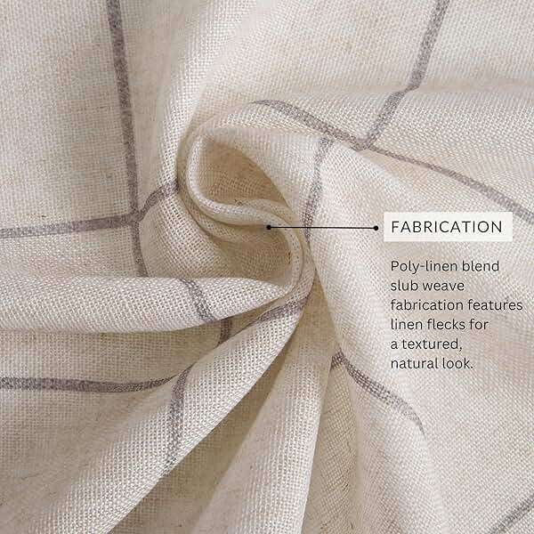 Elrene Home Fashions Brighton Windowpane Plaid Blackout Window Curtain, Living Room and Bedroom Drape with Rod Pocket Tabs, 52" x 95", Grey, 1 Panel - Image 4